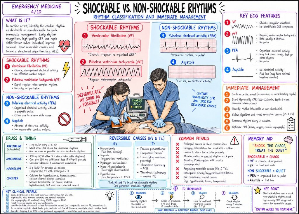 08/10 Shockable vs Non-Shockable Rhythms: Rhythm Classification & Immediate Care