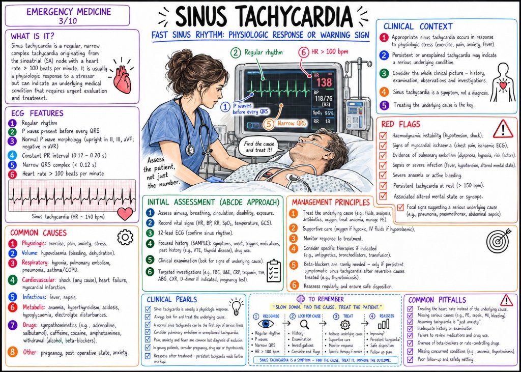 Sinus Tachycardia: Fast Sinus Rhythm Recognition & Protocol