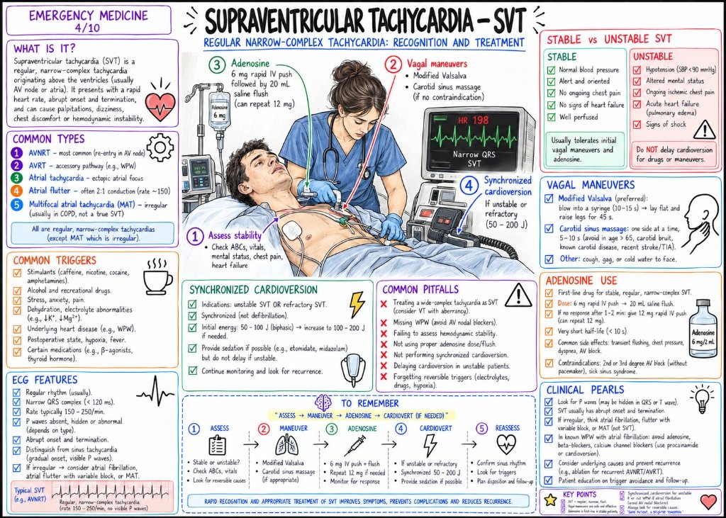 Supraventricular Tachycardia - SVT: Recognition & Management